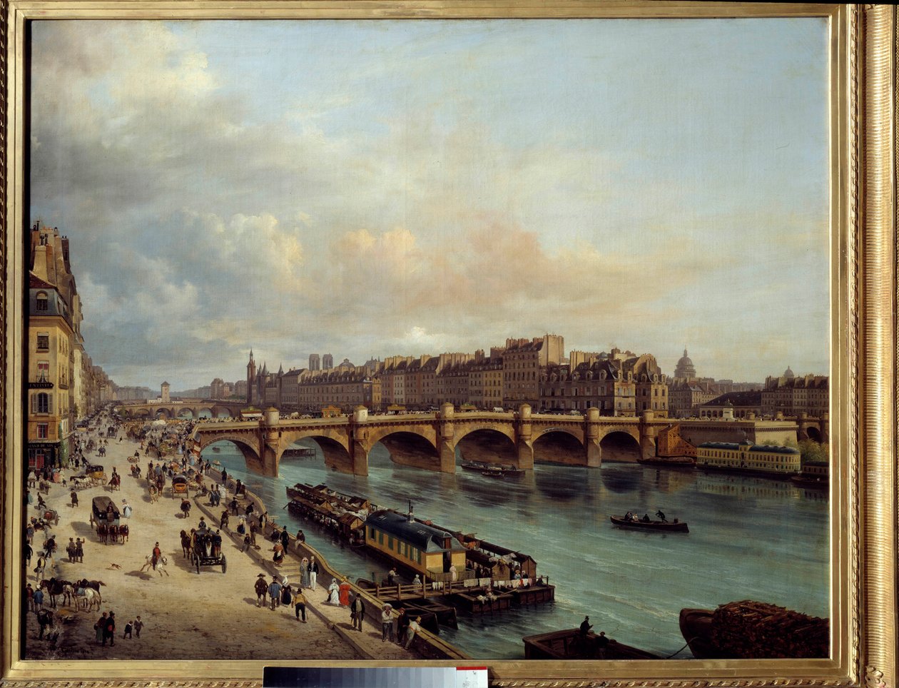La cite et le Pont Neuf seen from the Quai du Louvre by Giuseppe Canella