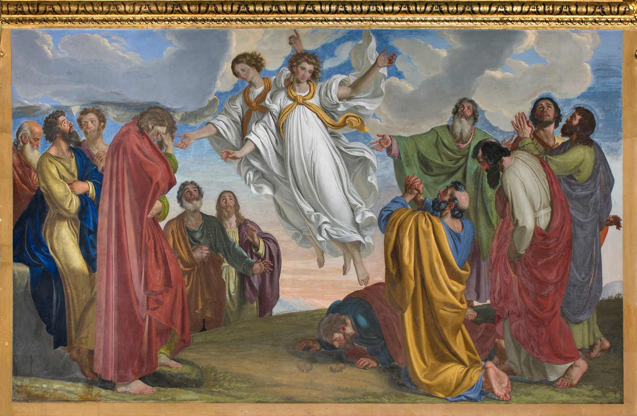 Presbytery, Giuseppe Diotti, Apparition of Angels after the Ascension 1830 by Giuseppe Diotti