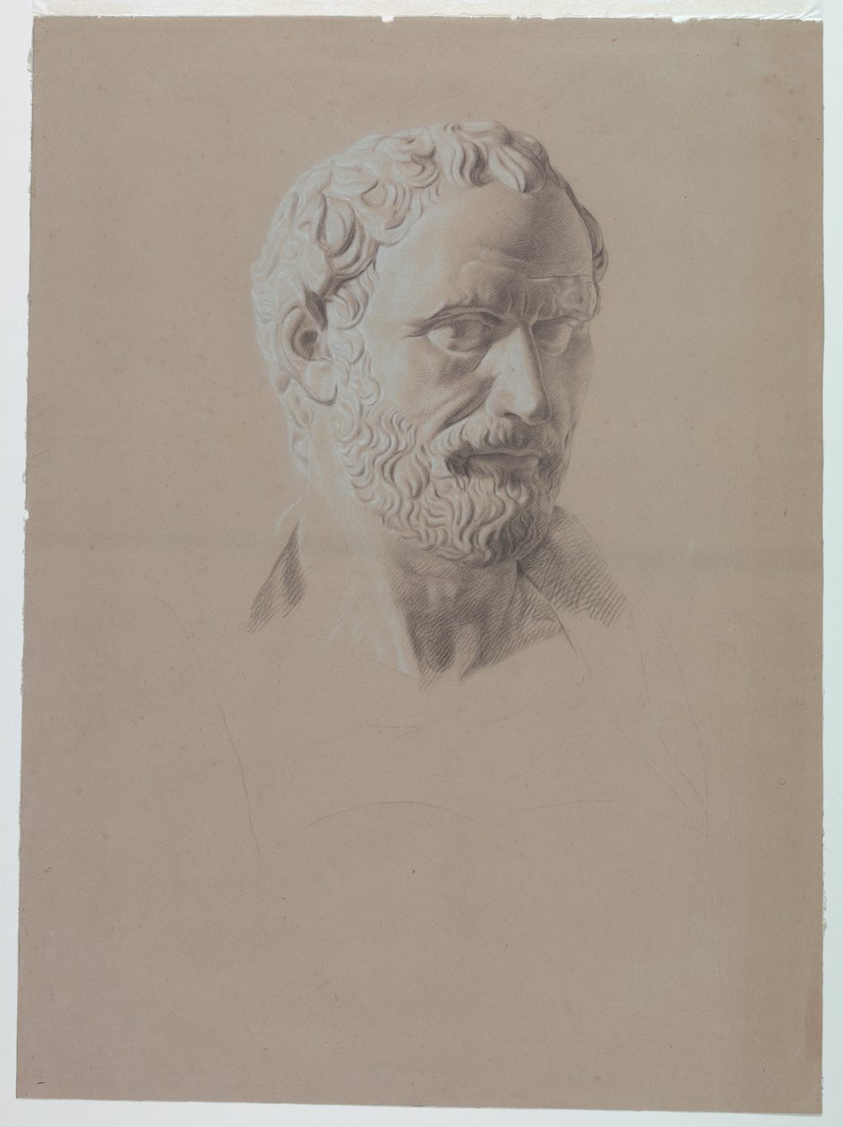 Academic Study of a Cast of a Bust of a Roman Senator by Giuseppe Longhi