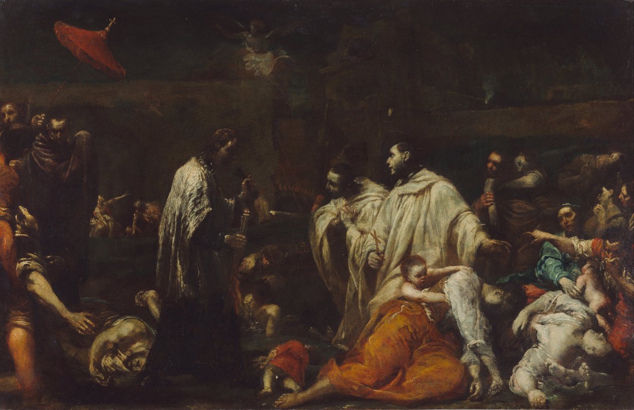 Bernard Tolomei and the Plague in Siena by Giuseppe Maria Crespi