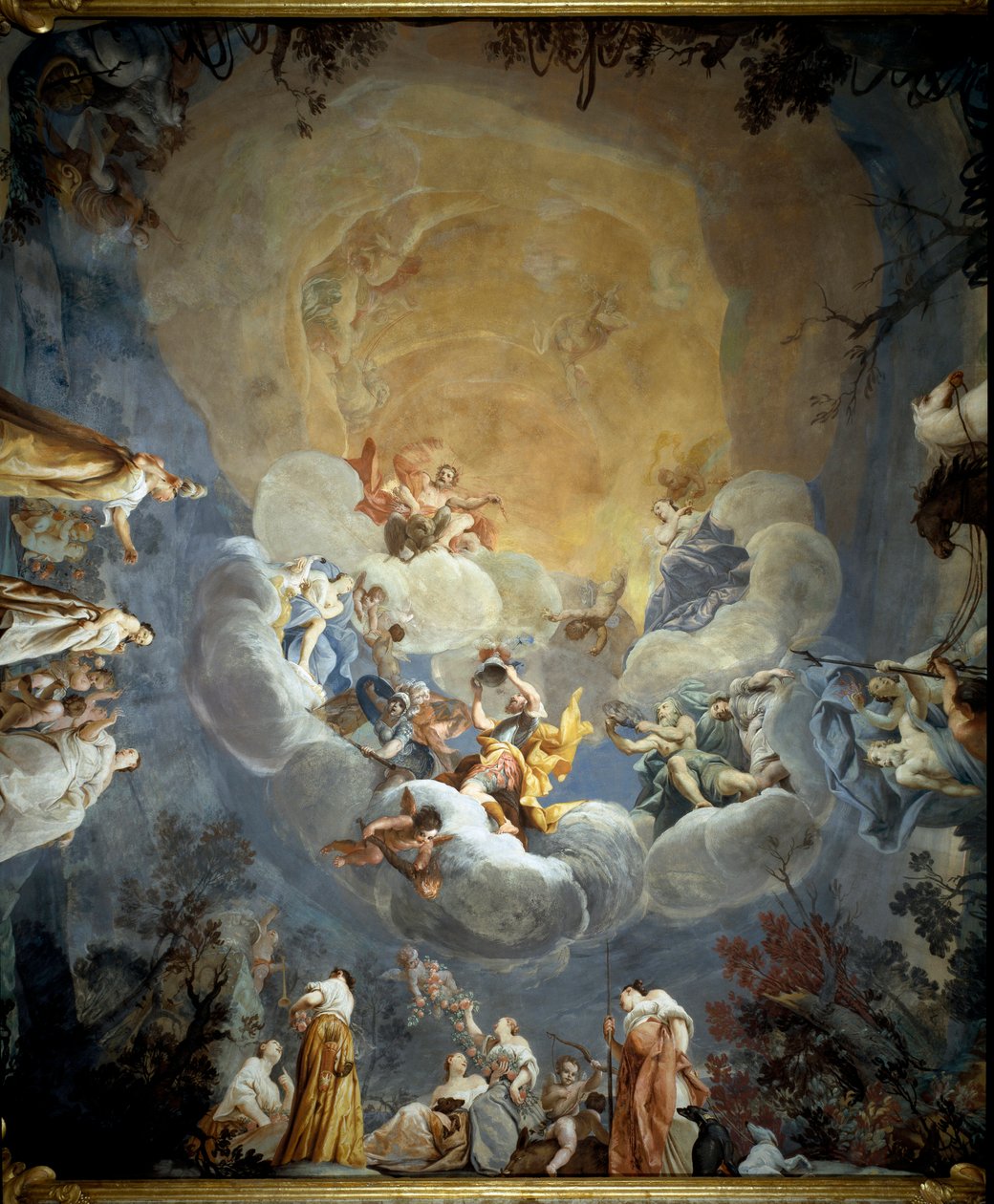 The Olympus. Fresco by Giuseppe Maria Crespi (1665-1747). 1700-1710. Bologna, Palazzo Pepoli Campogrande by Giuseppe Maria Crespi