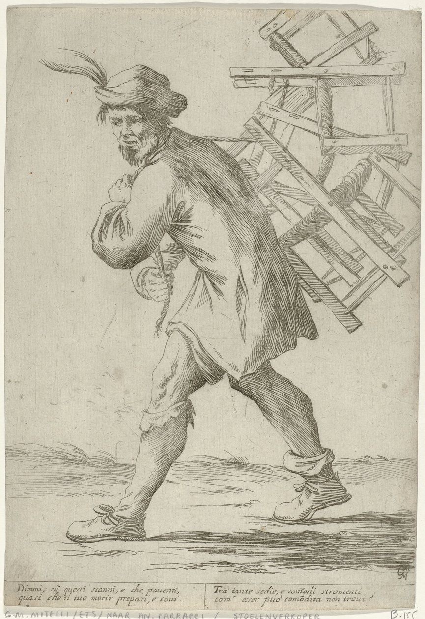 Chair Seller by Giuseppe Maria Mitelli
