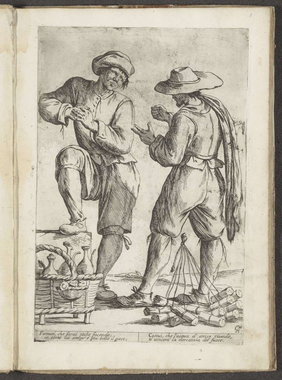 Seller of Anise Liqueur and Seller of Matches by Giuseppe Maria Mitelli