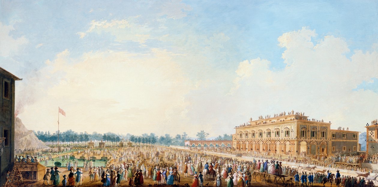 Celebration at the Cascine in Honor of Ferdinand III, Berbers Race in Front of the Casino by Giuseppe Maria Terreni