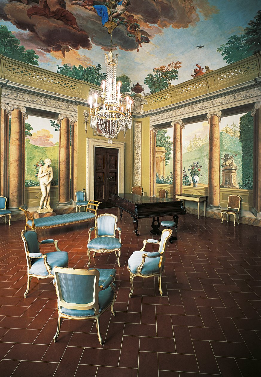 Frescos painted in 1777-1778 by Giuseppe Maria Terreni in Room of Four Seasons, Villa del Poggio Imperiale, Florence, Italy by Giuseppe Maria Terreni