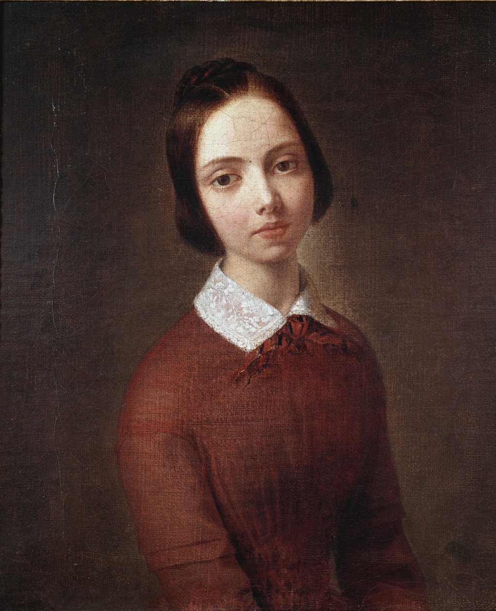 Portrait of a young girl by Giuseppe Molteni