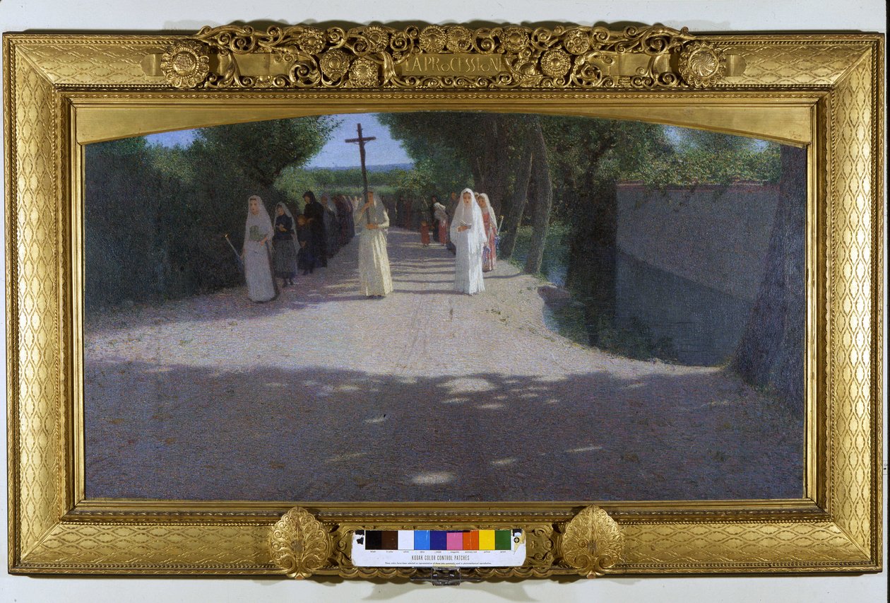 The procession. Painting by Giovanni Pellizza da Volpedo (1868-1907) by Giuseppe Pellizza da Volpedo