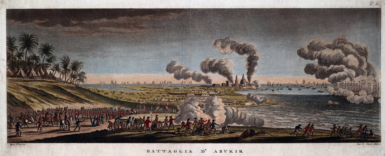 The Battle of Abukir on 25 July 1798 by Giuseppe Pera