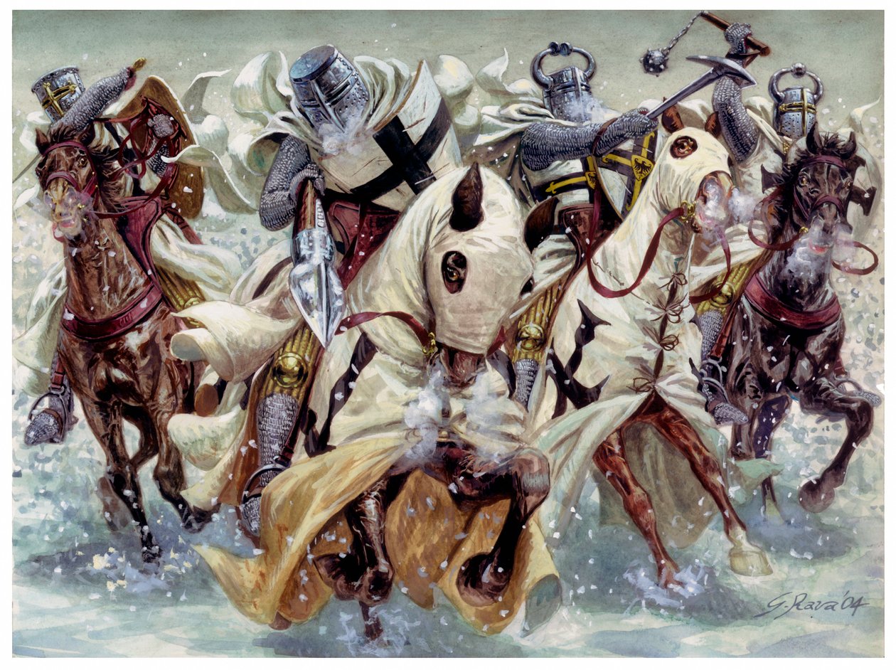 Battle of Lake Peipous by Giuseppe Rava