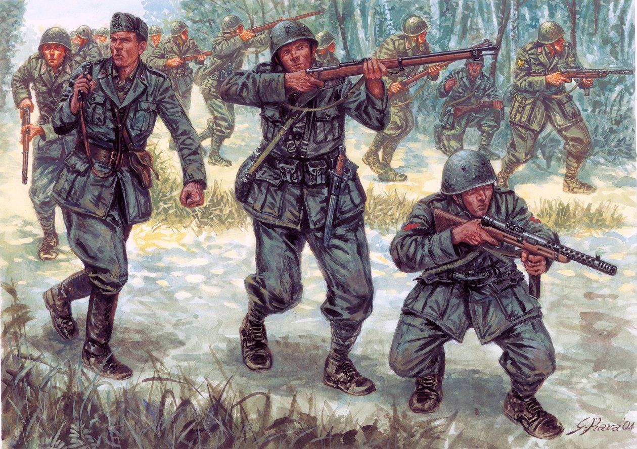 Second World War, Italian-Greek War: Italian Soldiers by Giuseppe Rava