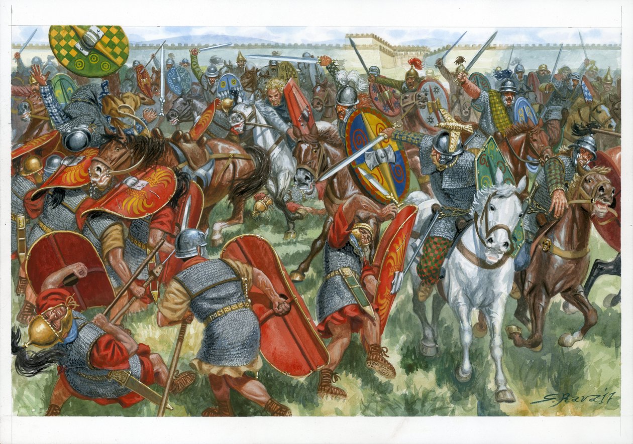 The Battle of Gergovia by Giuseppe Rava: Buy fine art prints