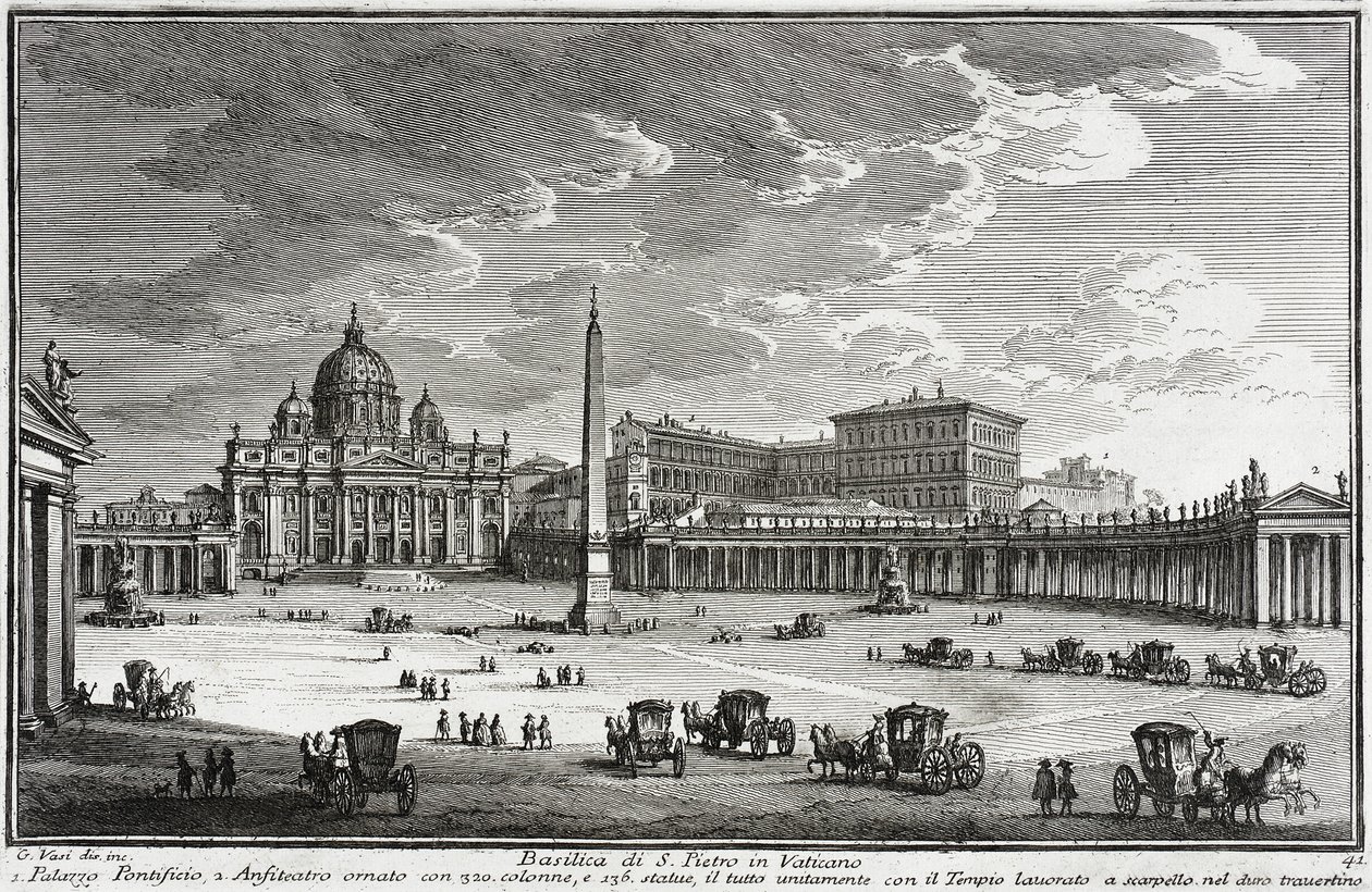 Basilica of Saint Peters, Vatican by Giuseppe Vasi