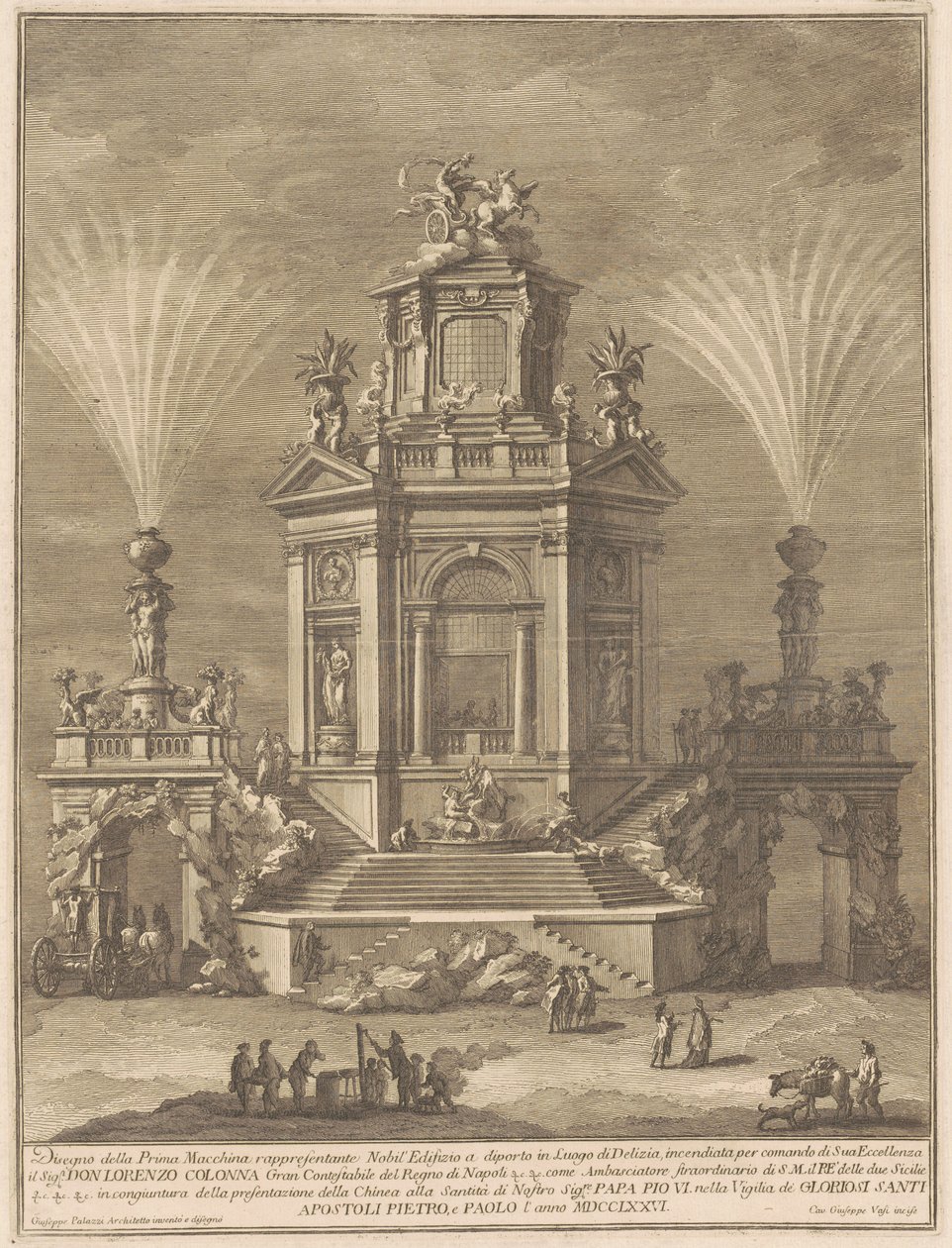 The Prima Macchina for the Chinea of 1776: A Pleasure Palace by Giuseppe Vasi, after Giuseppe Palazzi