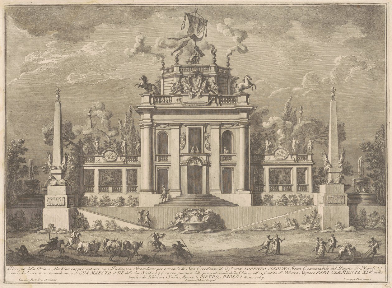 The Prima Macchina for the Chinea of 1769: A "Deliziosa" by Giuseppe Vasi, after Giuseppe Palazzi, after Paolo Posi