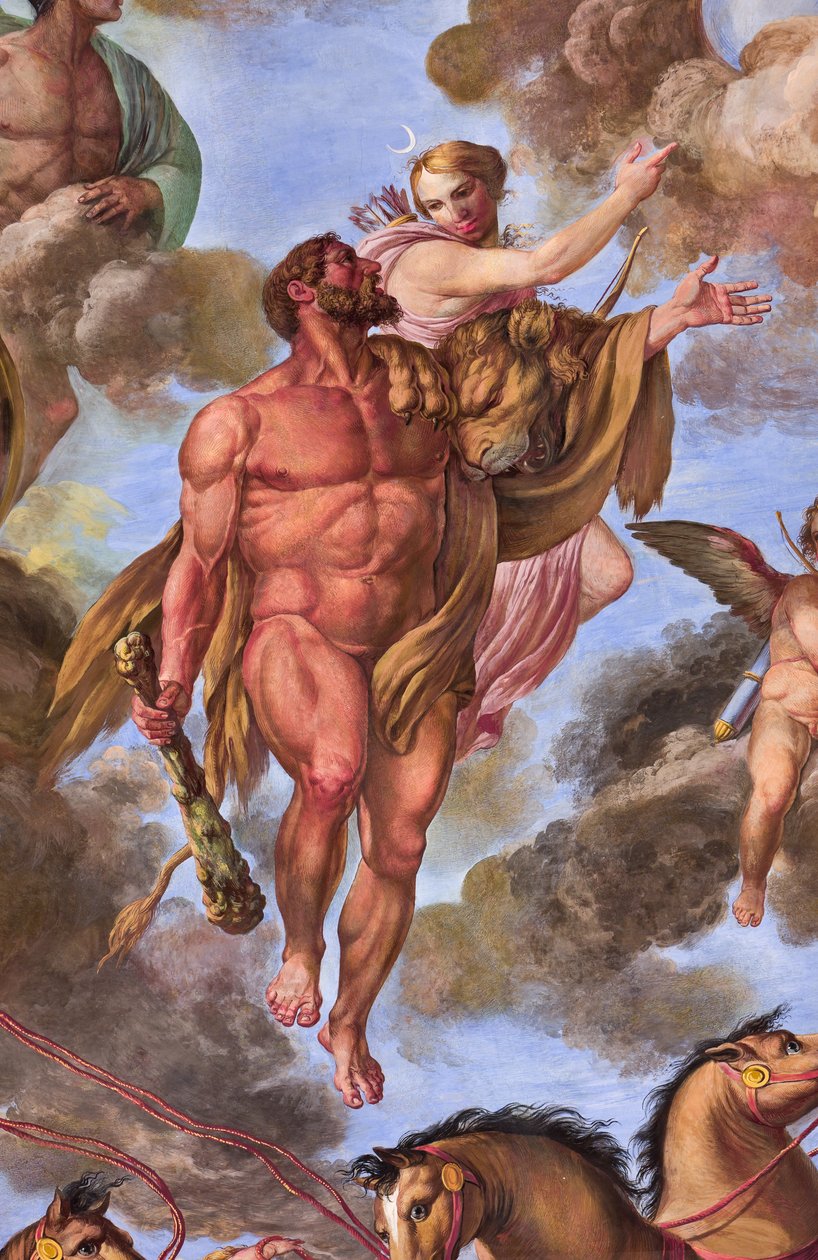 Hercules Drawing Renaissance Hercules And Antaeus Framed Print By