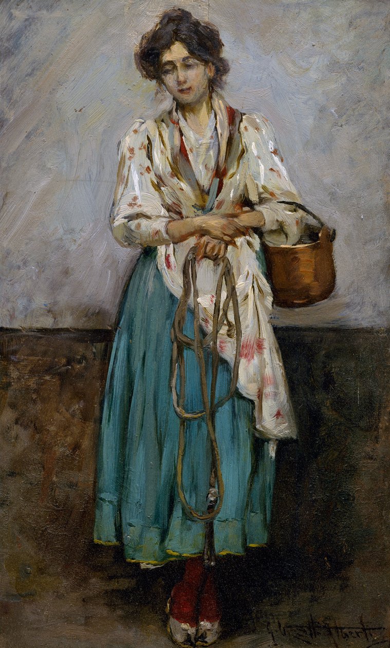 Laundress by Giuseppe Vizzotto Alberti