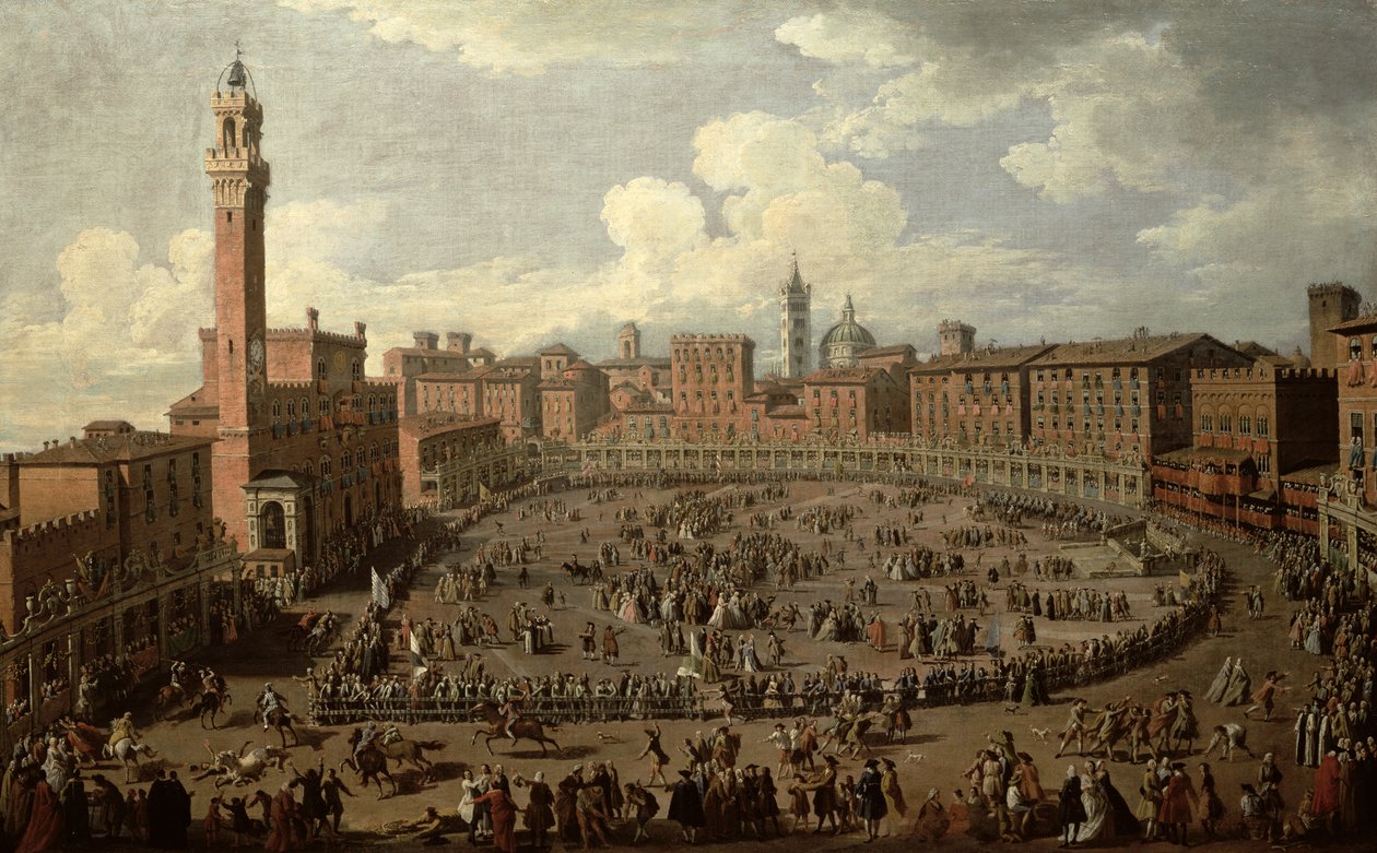 The Palio, Piazza del Campo, Siena by Giuseppe Zocchi