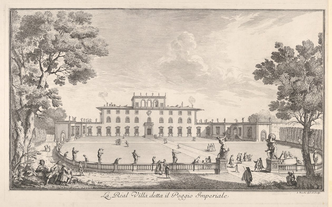 The Royal Villa called il Poggio Imperiale by Giuseppe Zocchi
