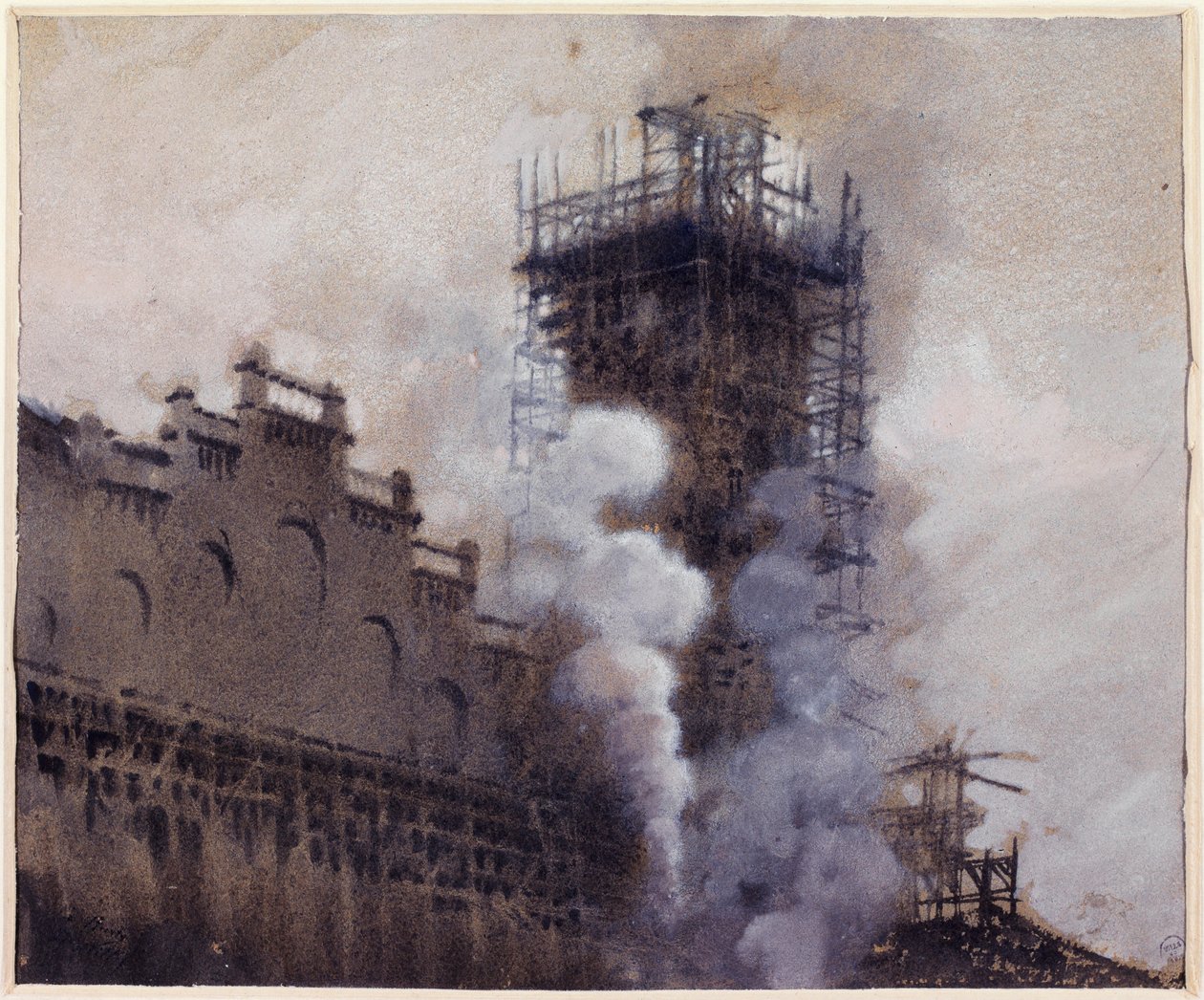 The Construction of the Trocadéro in 1876 by Giuseppe de Nittis