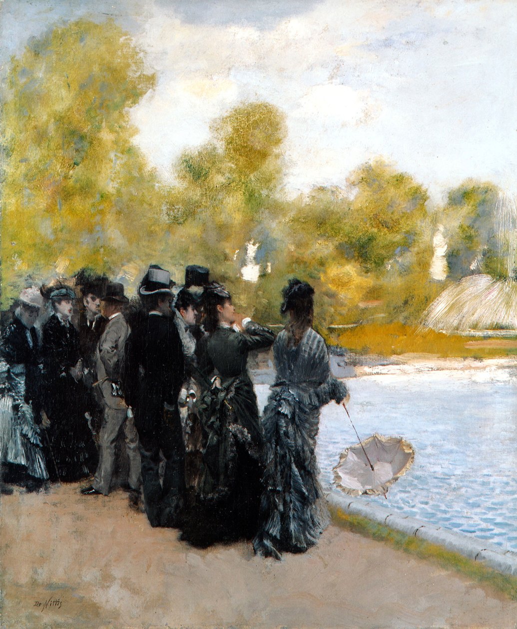The Pool in the Luxembourg Garden by Giuseppe de Nittis