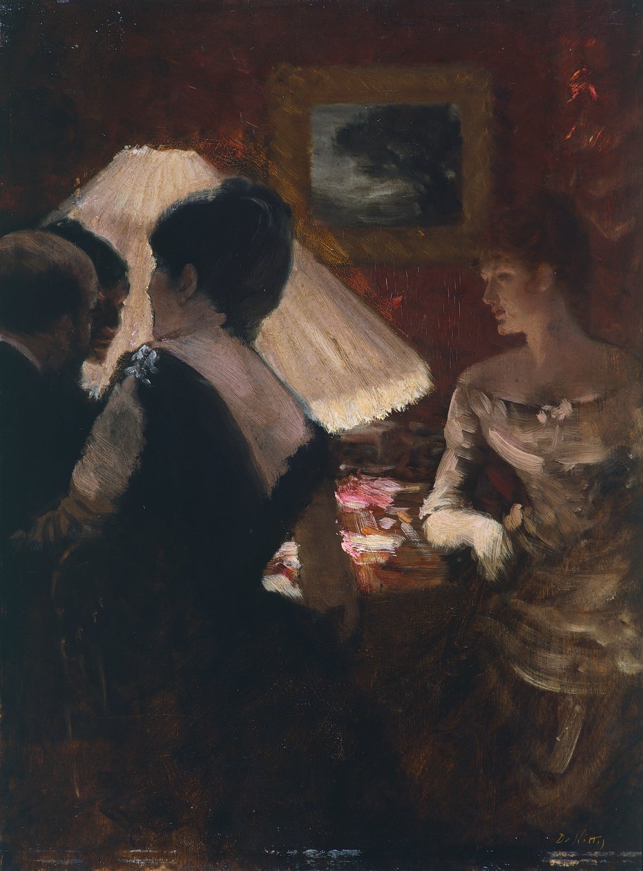 Around the lampshade by Giuseppe or Joseph de Nittis