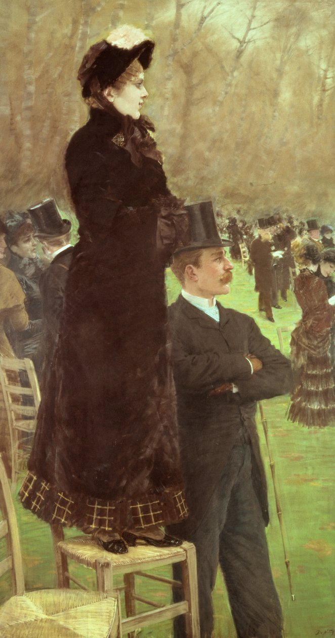 The Races at Auteuil, Paris by Giuseppe or Joseph de Nittis