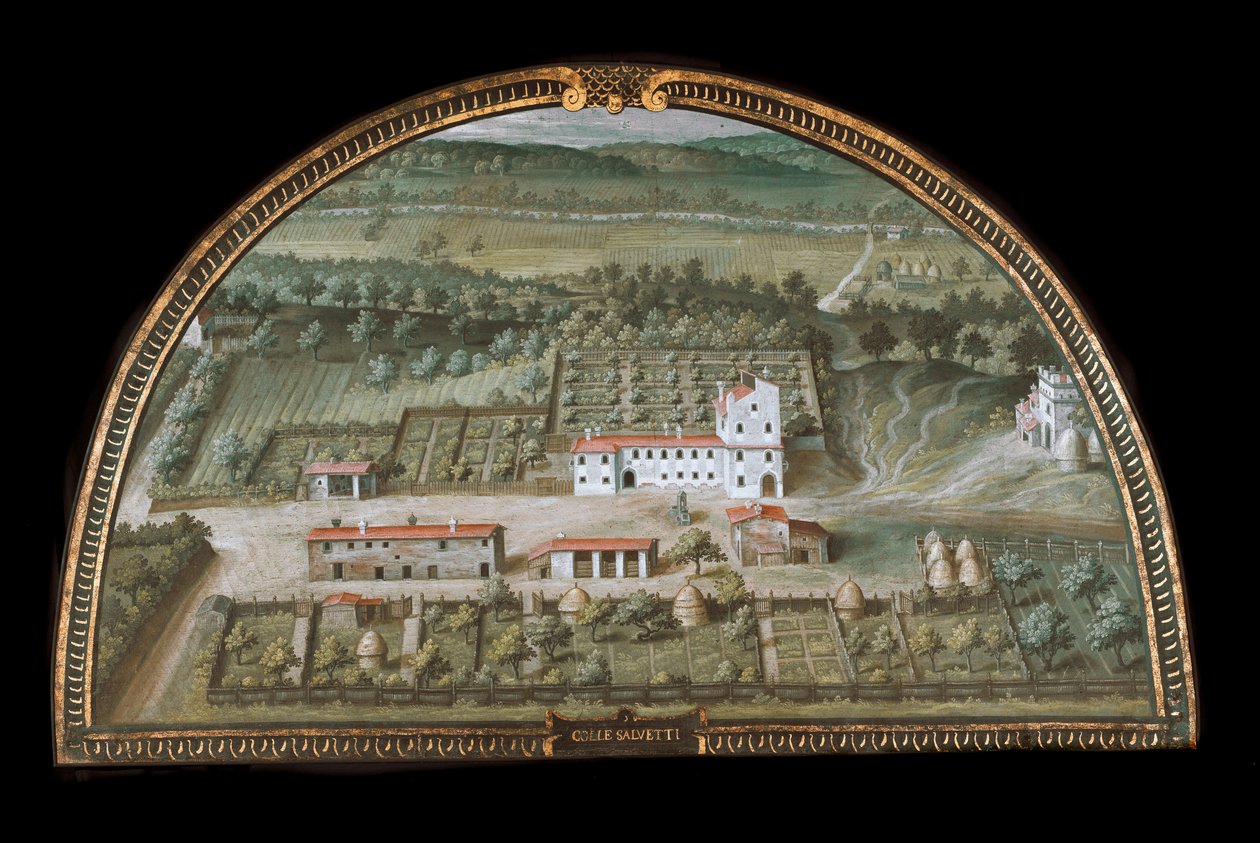 View of Villa di Colle Salvetti near Livorno, Italy by Giusto Utens