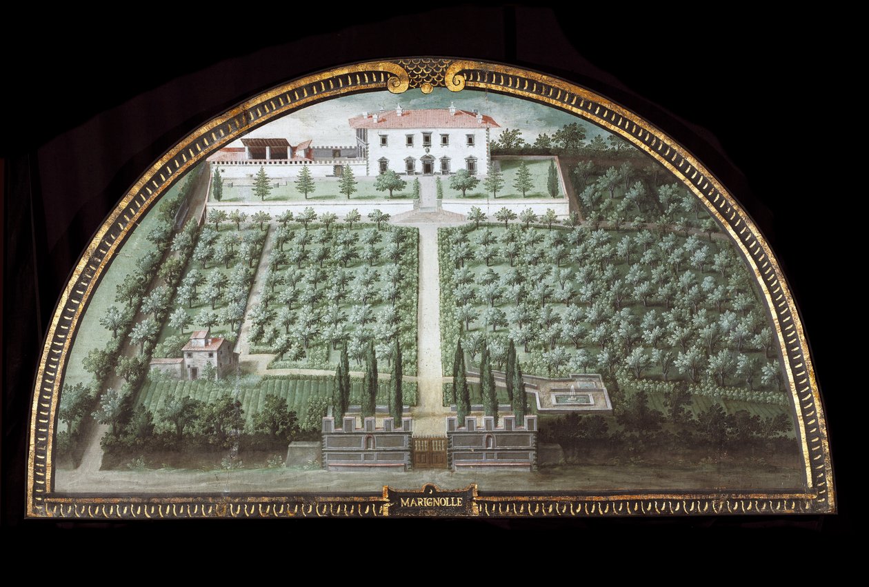 View of Villa di Marignolle near Florence, Italy by Giusto Utens