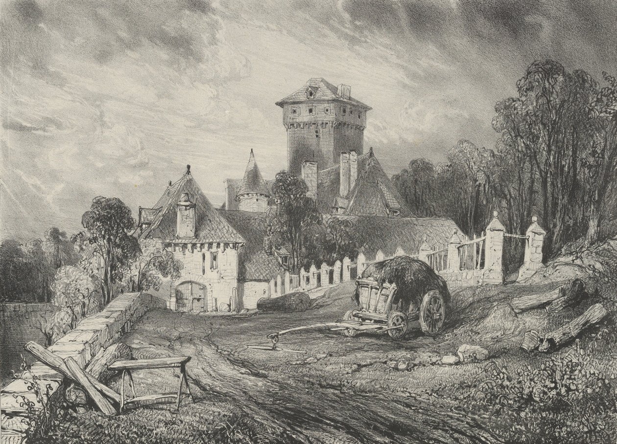 Château de Pesteil à Polminhac, 1832 by Godefroy Engelmann