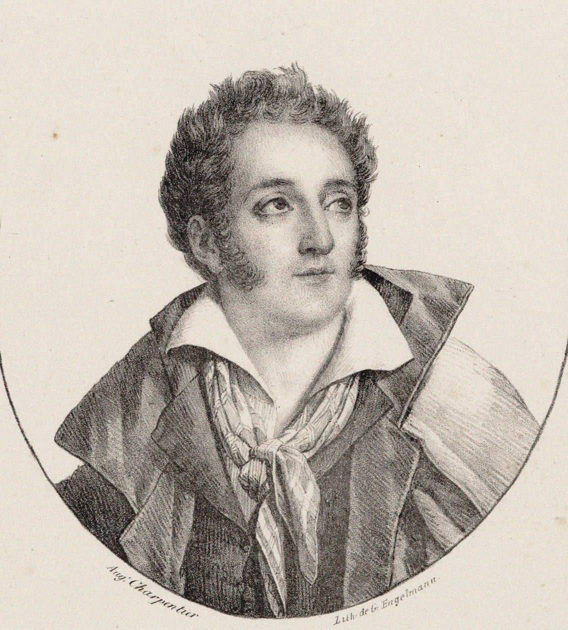 Portrait of the composer François Charles Mansui by Godefroy Engelmann
