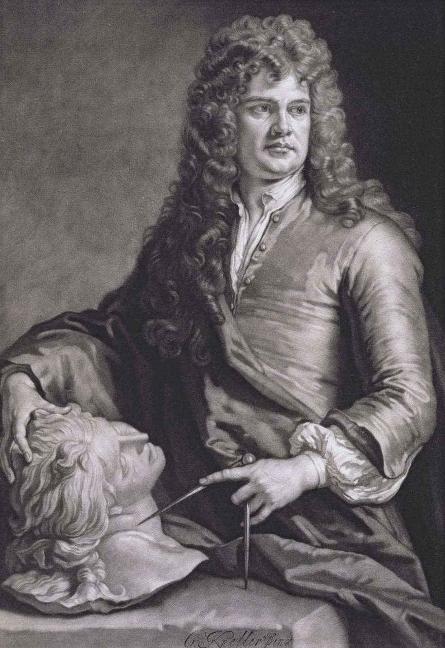 Grinling Gibbons by Godfrey Kneller