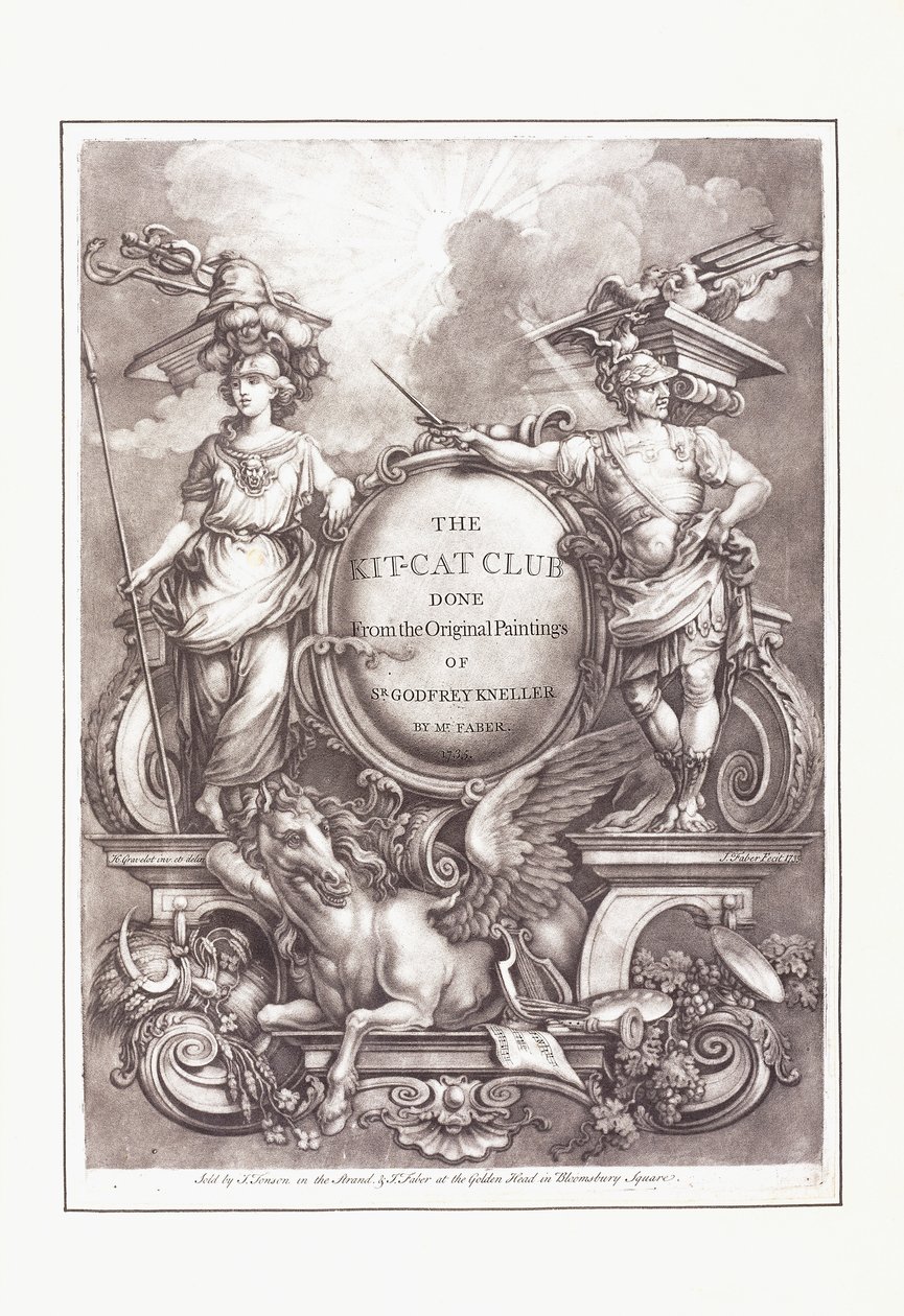 The Kit-Cat Club Done from the Original Paintings of Sir by Godfrey (after) Kneller