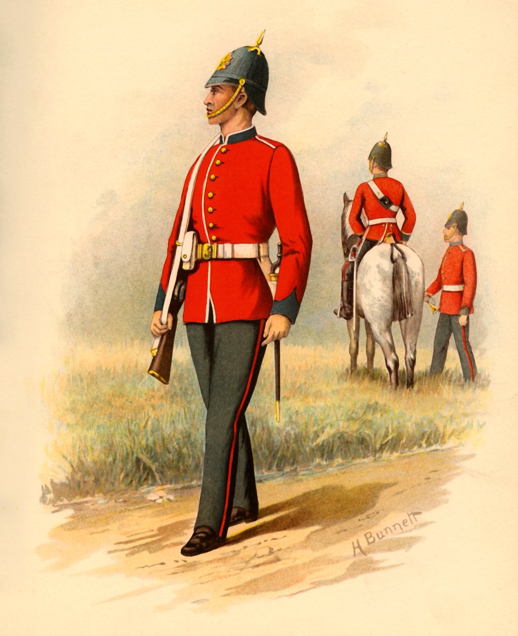 1st Battalion West Melbourne Victorian Infantry by Godfrey Douglas Giles