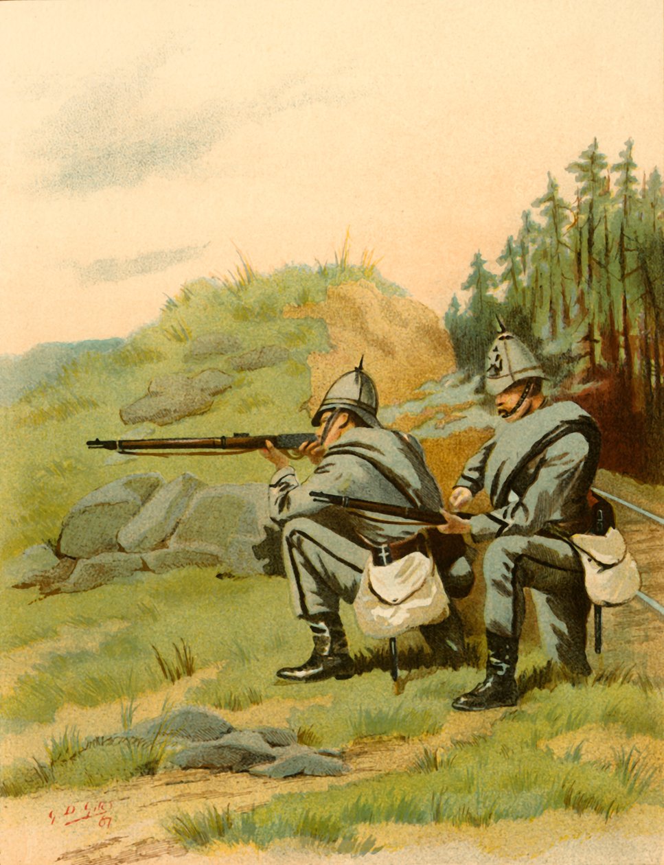 The 20th Middlesex Artists - Volunteers, 1890 by Godfrey Douglas Giles