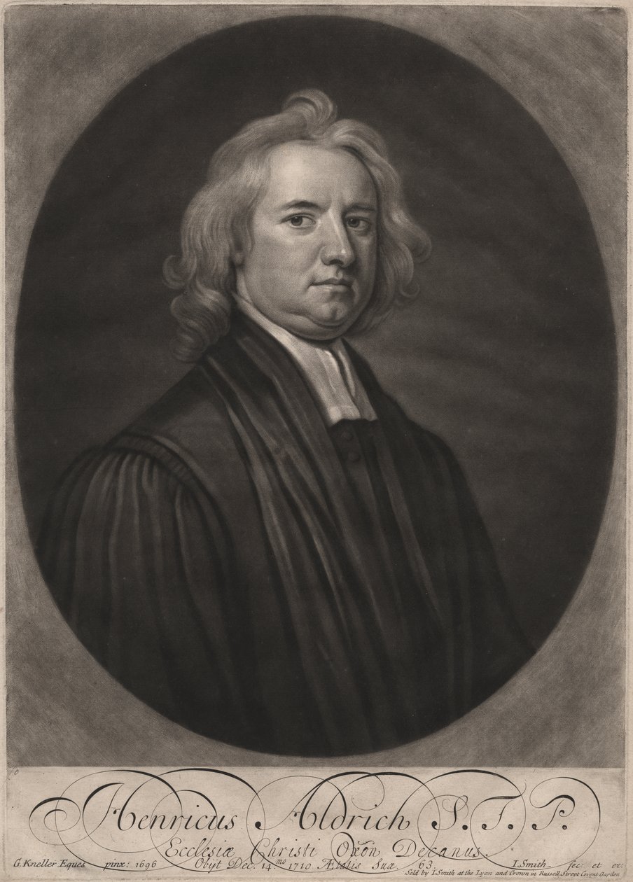 Henricus Aldrich, engraved by John Smith, 1696 by Godfrey Kneller