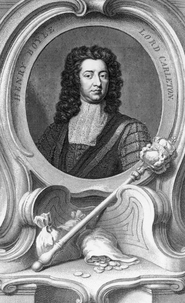 Henry Boyle, Lord Carleton engraved by Jacobus Houbraken, 1740 by Godfrey Kneller