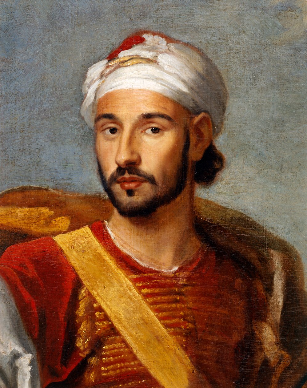 Detail, Muhammad Ohadu, the Moroccan Ambassador by Godfrey and Wyck Jan (1640 1700) Kneller