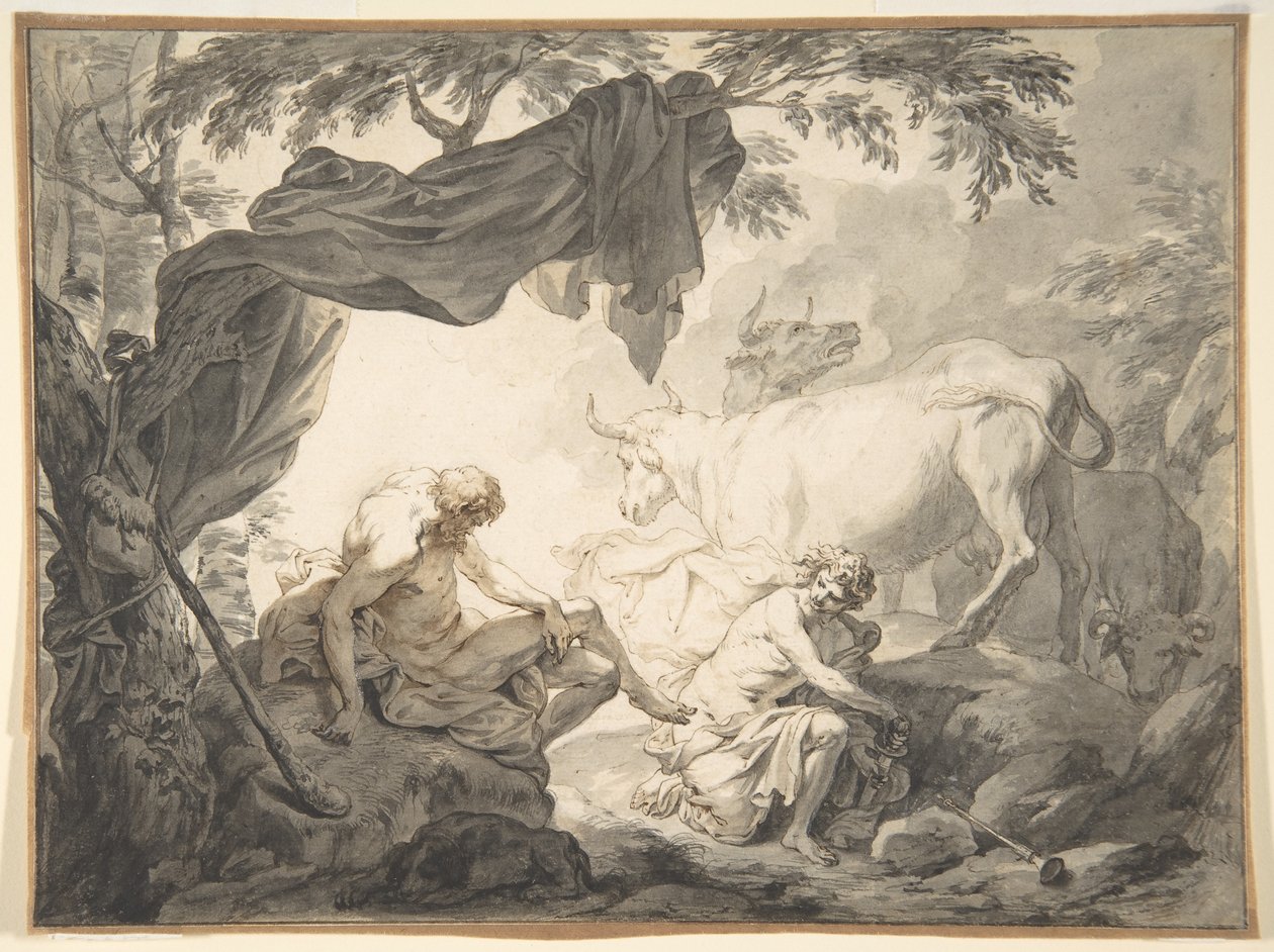 Illustrations to the Metamorphoses of Ovid, Jupiter and Io, Disguised as a White Heifer by Godfried Maes
