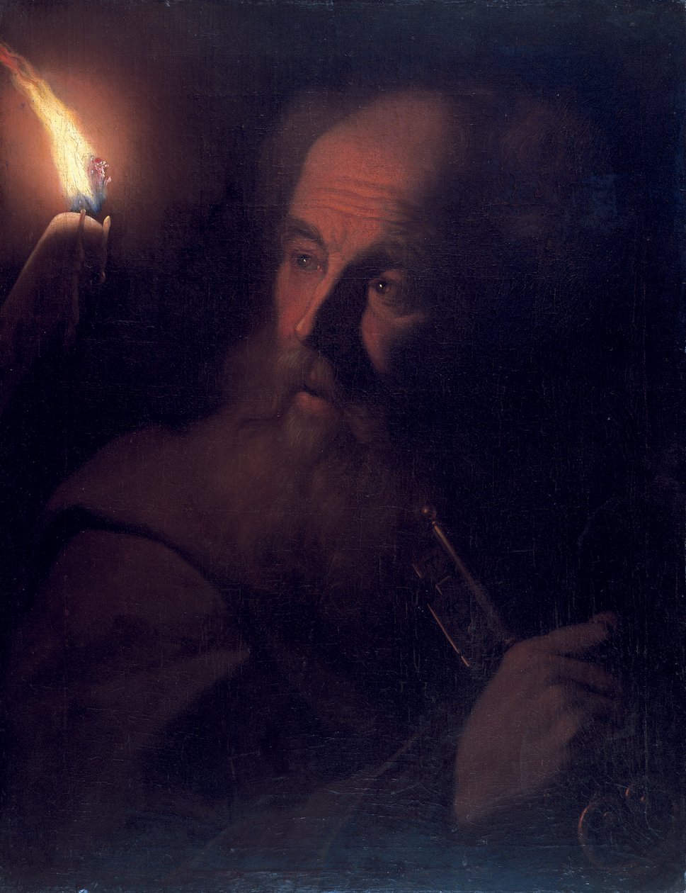 St Peter by Candlelight by Godfried Schalcken