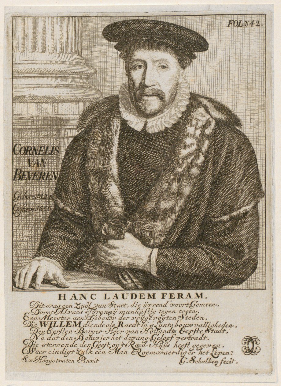 Portrait of Cornelis Beveren, Mayor of Dordrecht by Godfried Schalcken