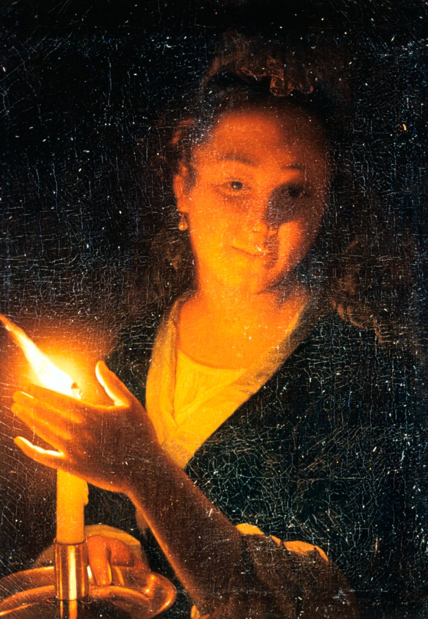 Woman with Candle by Godfried Schalcken