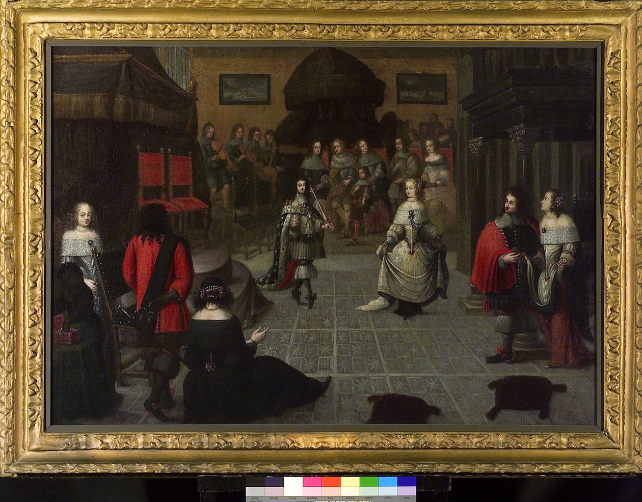 Charles II of England (1630-1685) Dancing in The Hague (Netherlands), May 1660, Probably with His Niece Elizabeth van de Paltz (1616-1680), for the Ceremony Held to Restore His Title of King of England by Gonzales Coques