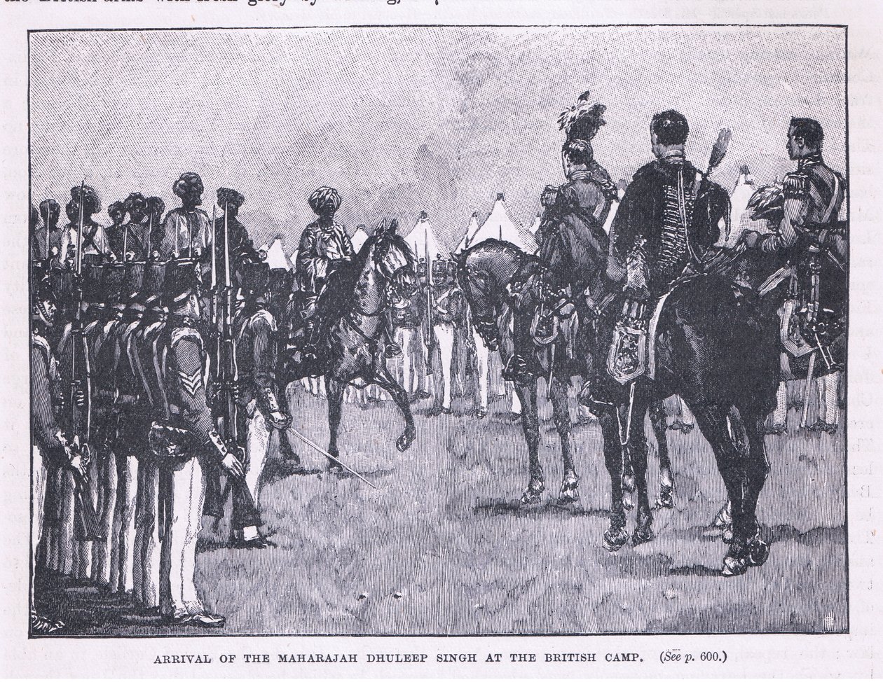 Arrival of the British at Makharajah Dhuleep Singh at the British camp AD 1846 by Gordon Frederick Browne