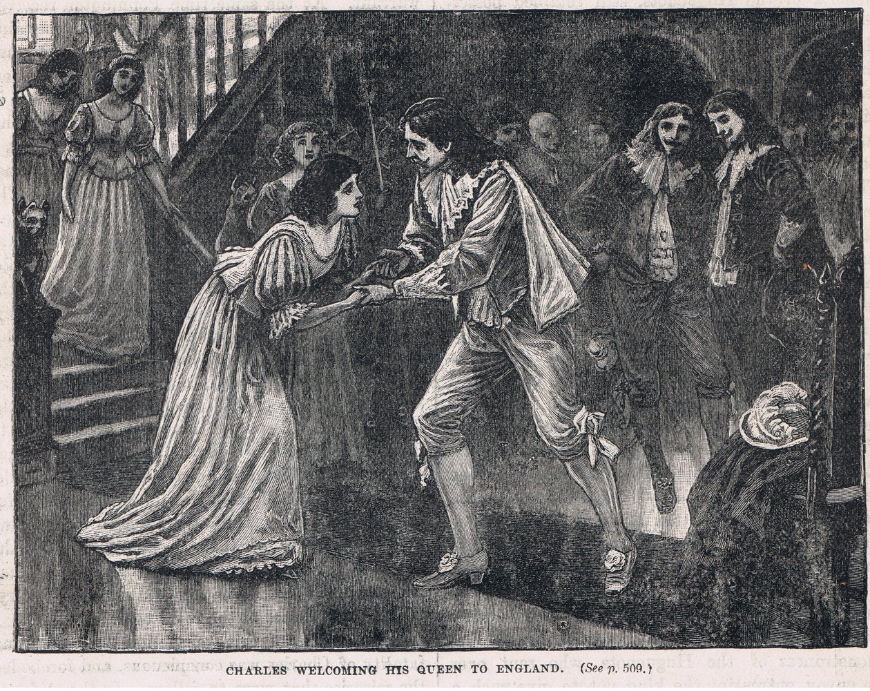 Charles Welcoming His Queen to England by Gordon Frederick Browne