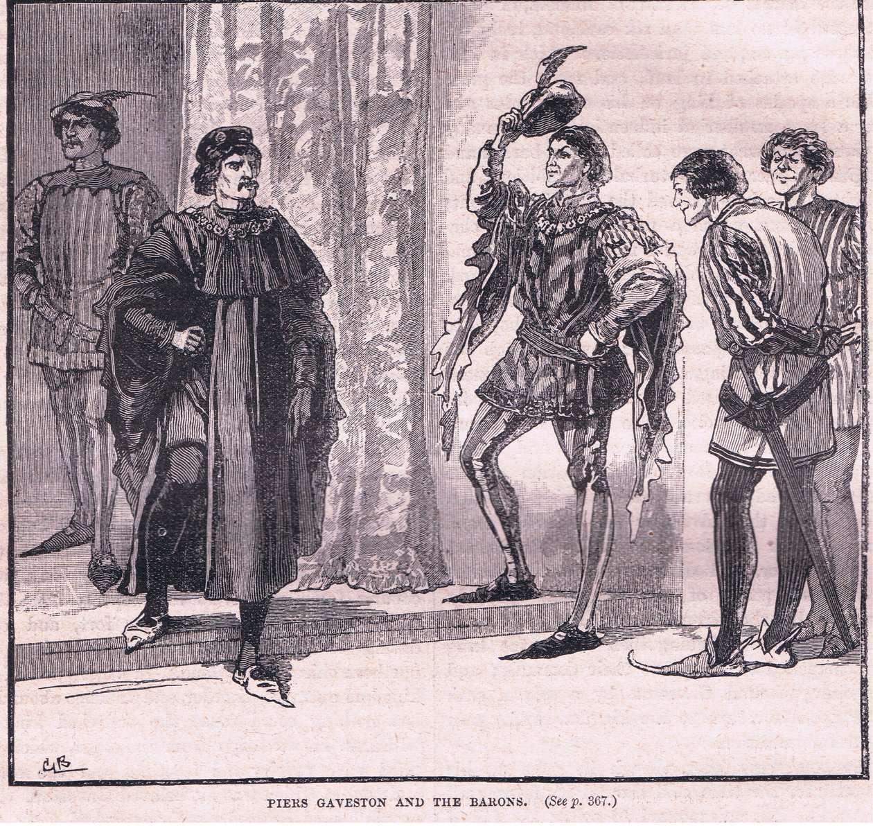 Piers Gaveston and the Barons AD 1309 by Gordon Frederick Browne