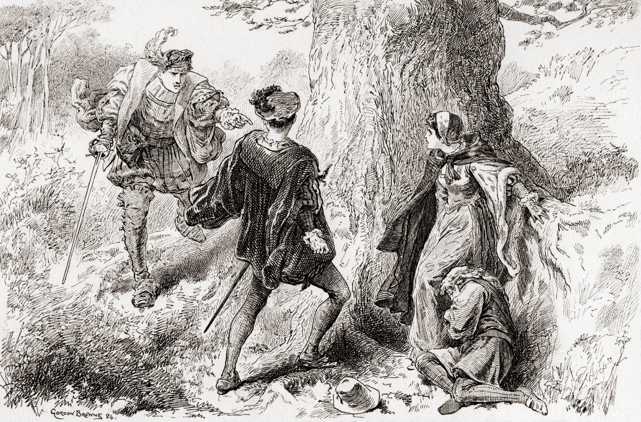 Valentine: Ruffian, let go that rude uncivil touch, A scene from Shakespeare
