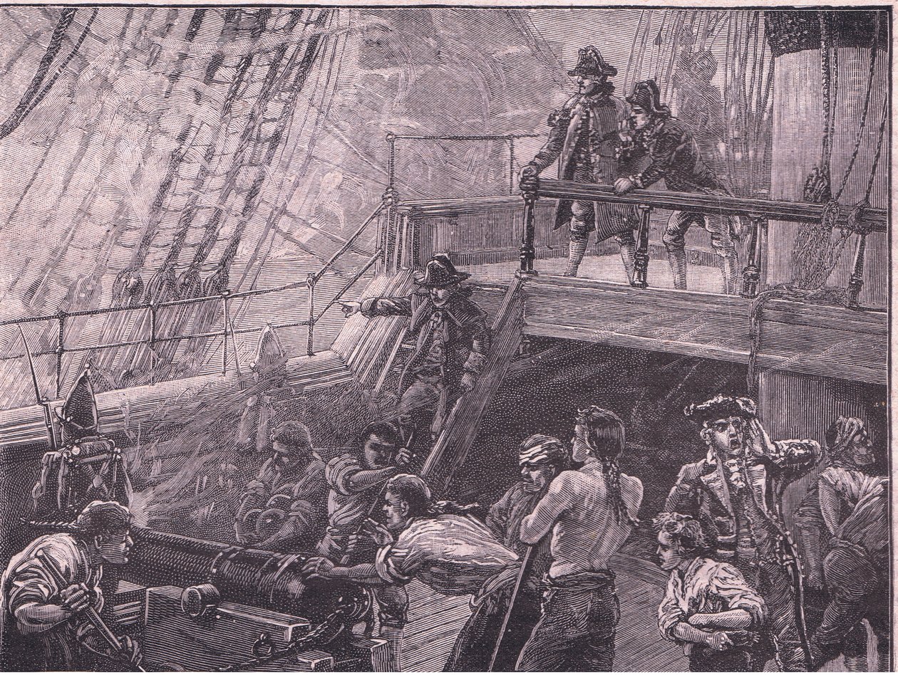 Admiral Rodney bombarding Le Havre AD 1759 by Gordon Frederick Browne