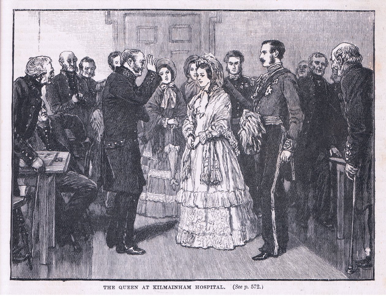 The Queen at Kilmainham hospital by Gordon Frederick Browne