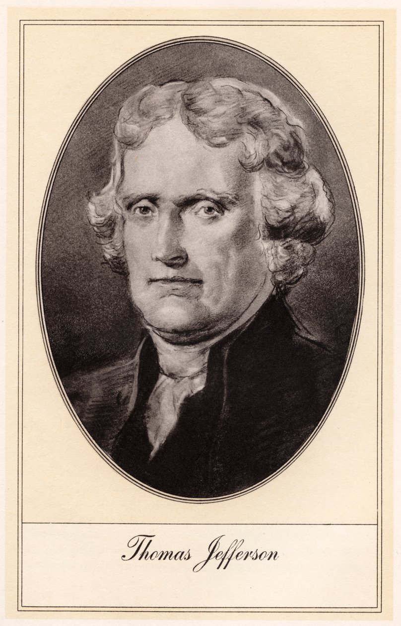 Thomas Jefferson, third President of the United States, early 20th century by Gordon Ross
