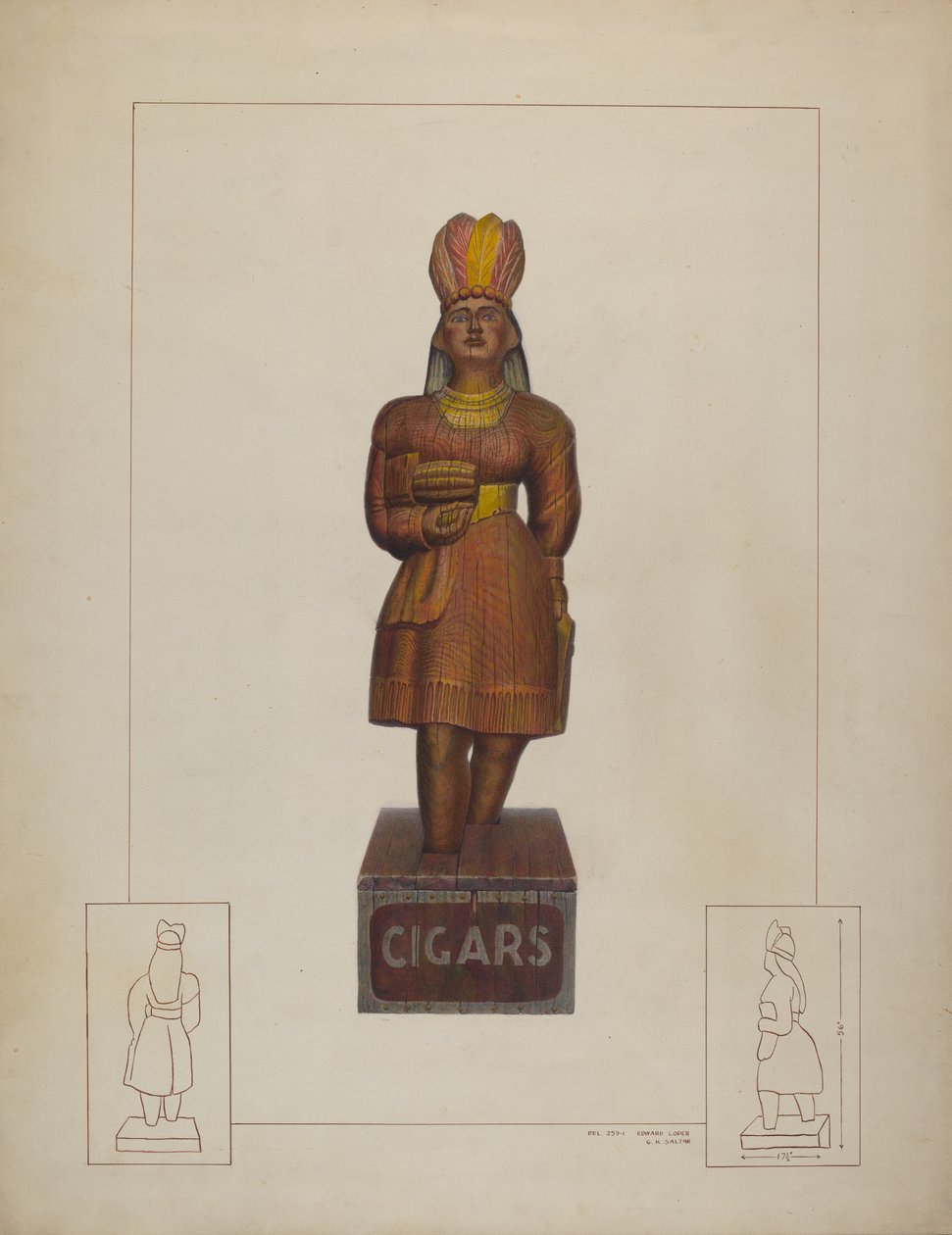 Cigar Store Indian by Gordon Saltar and Edward L. Loper